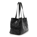 Crinkled Calfskin Macrocannage Large Toujours Black