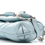 Nappa Vertical Matelasse Small Maxi Horsebit Chain Shoulder Bag Crystal Snow