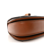 New Canvas Charisma Calfskin Crystal GG Monogram Small Bamboo 1947 Top Handle Bag Camel Ebony
