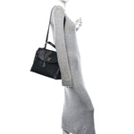 Soft Calfskin My Lockme Top Handle Black