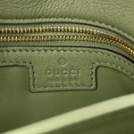 Roxy Calfskin Web Medium Blondie Top Handle Shoulder Flap Bag Salamander Green