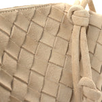 Suede Intrecciato Small Loop Camera Bag Sand