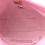 Lambskin Quilted Mini Lacquered Chain Flap Pink