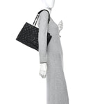 Caviar Quilted Grand Shopping Tote GST Black