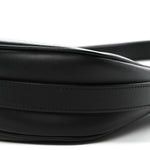 Smooth Calfskin Medium Strap Ava Shoulder Bag Black