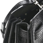 Calfskin Crocodile Embossed Baby Sac De Jour Black