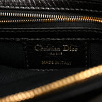 Crinkled Calfskin Small Grand Tour Bowling Bag Black