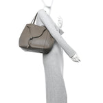 Soft Grained Calfskin Small Belt Cabas Phantom Taupe