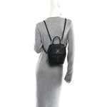 Calfskin Lockme Mini Backpack Black