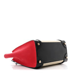 Canvas Smooth Calfskin Micro Tri-Color Luggage Carmin