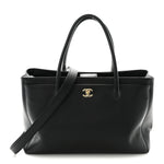 Calfskin Cerf Executive Shopper Tote Black