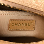 Caviar Quilted Small Bowler Beige