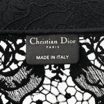 Embroidered 3D Macrame D-Lace Sun Medium Book Tote Black