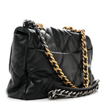 Lambskin Quilted Large Chanel 19 Flap Black
