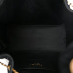 Suede Quilted Small Chanel 25 Handbag Black
