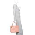 Caviar Quilted Medallion Tote Light Pink