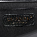 Calfskin Braided Medium Boy Flap Black