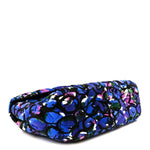 Velvet Floral Quilted M BB Round Shoulder Bag Bleu