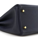 Togo Horseshoe Au Galop Kelly Retourne 28 Bleu Nuit Rouge H Fauve