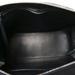 Grained Calfskin Edge Shoulder Bag Black