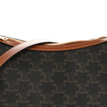 Calfskin Triomphe Canvas Small Heloise Shoulder Bag Tan