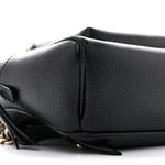Pebbled Calfskin Soho Chain Backpack Black