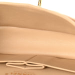 Caviar Quilted Small Double Flap Beige