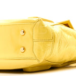Paper Calfskin Maxi Intrecciato Medium Arco Yellow
