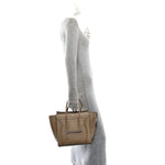 Drummed Calfskin Micro Luggage Dune