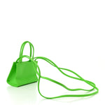 Vegan Leather Small Shopping Bag Highlighter Green
