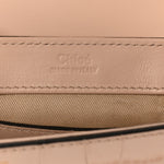 Calfskin Crocodile Embossed Mini C Double Carry Cement Pink