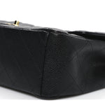 Caviar Quilted Maxi Double Flap Black