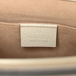 GG Supreme Monogram Flora Web Small Ophidia Chain Shoulder Bag White