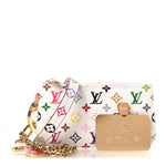 LV X TM Monogram Multicolor Phone Holder White