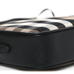 Giant Check Calfskin Small Camera Bag Black