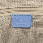 Soft Microguccissima Small Zippered Satchel Light Blue