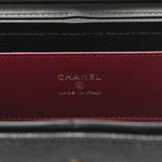 Shiny Caviar Preppy Coco Long Vanity With Strap Black