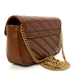 Azalea Calfskin Matelasse Diagonal Super Mini GG Marmont Shoulder Bag Cuir