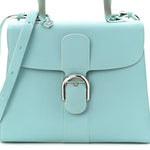 Grained Calfskin MM Brillant Satchel Light Blue