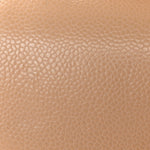 Caviar Quilted Medium Double Flap Beige