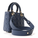 Lambskin Cannage Small My ABCDior Lady Dior Blue
