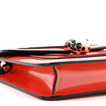 Metallic Calfskin Small Serpenti Forever Snake Strap Crossbody Bag Orange
