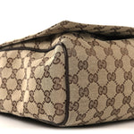 GG Monogram Medium Flap Messenger Bag Beige Dark Brown