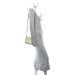 Pebbled Calfskin Small Soho Flap Crossbody Off White