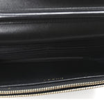 Lambskin Quilted Golden Class Wallet on Chain WOC Black