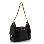 Caviar Quilted Mini Chanel 25 Handbag Black