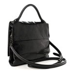 Vitello Shine Crystal Shoulder Bag Black