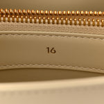 Satinated Calfskin Small 16 Top Handle Bag Beige