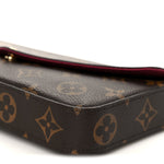 Monogram Pochette Felicie Chain Wallet Fuchsia