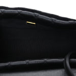 Caviar Calfskin Quilted Small Top Handle Flap Black